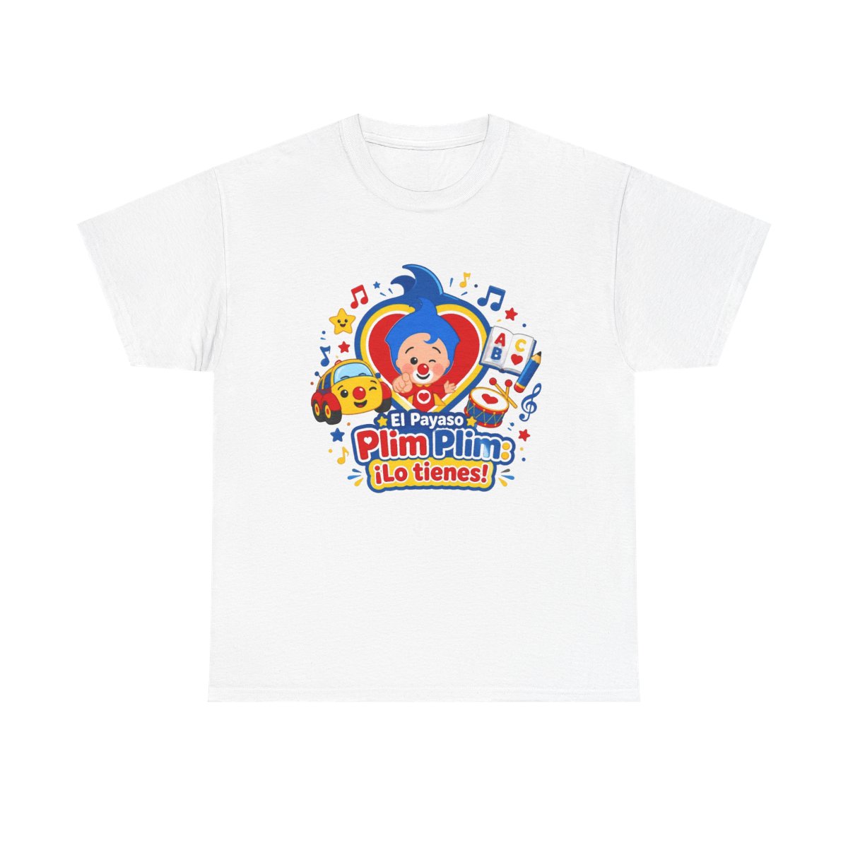 El Payaso Plim Plim "s wheels and musical notes that symbolize the show" Unisex Tee - Official t-shirts merchandise