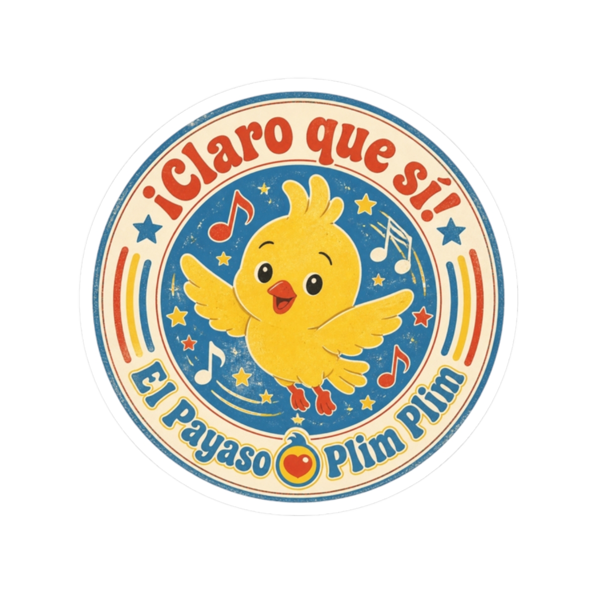 El Payaso Plim "¡Claro que sí! El Payaso " Sticker - Official stickers merchandise